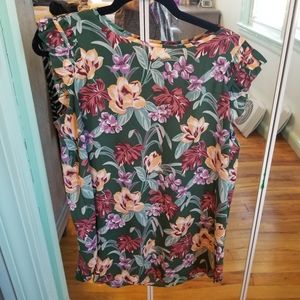 Floral medium tunic top logt